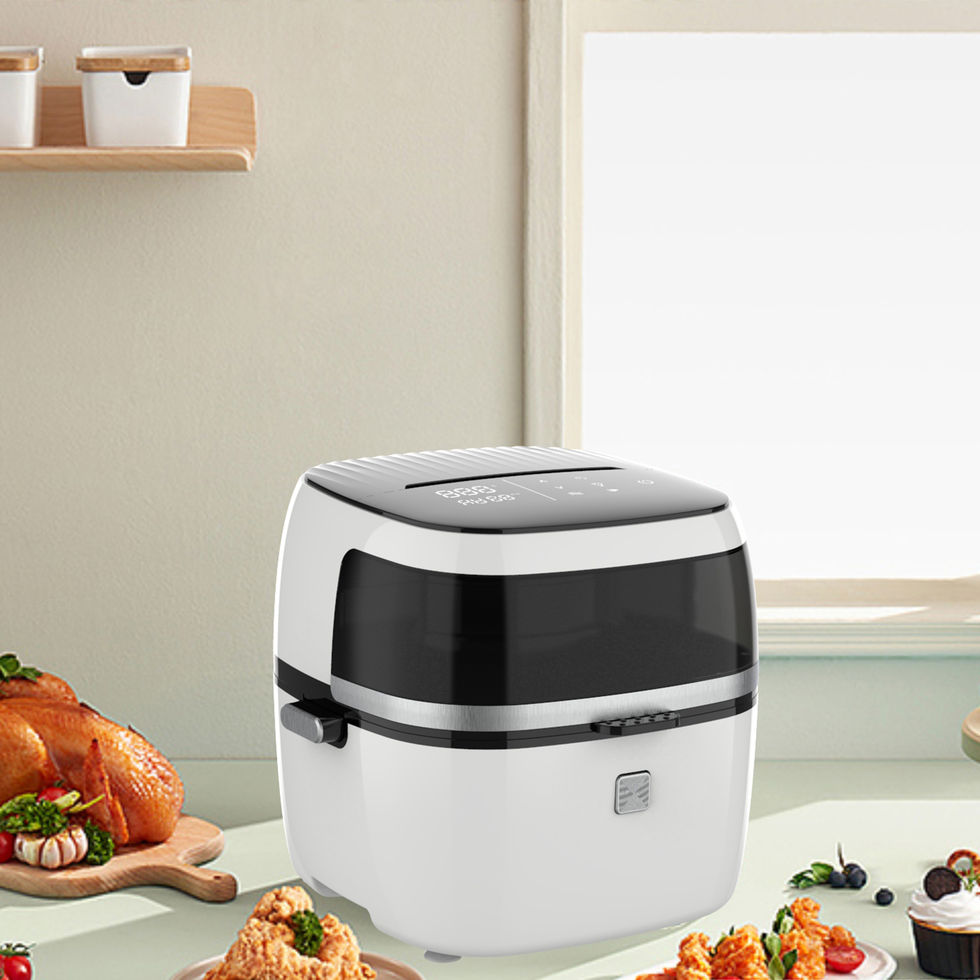 2024 শীর্ষ টাচ প্যানেল সামঞ্জস্যযোগ্য তাপমাত্রা বৈদ্যুতিন এয়ার ফ্রায়ার রান্না মেশিন yyzg-650a